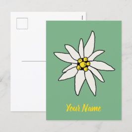 エーデルワイスシャレーフラワーレトロハッツヴィンテージアルム シーズンポストカード