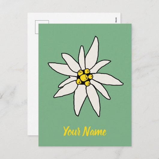 エーデルワイスシャレーフラワーレトロハッツヴィンテージアルム シーズンポストカード (正面/裏面)