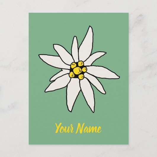 エーデルワイスシャレーフラワーレトロハッツヴィンテージアルム シーズンポストカード (正面)