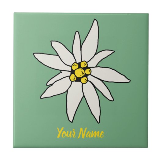 エーデルワイスシャレーフラワーレトロハッツヴィンテージアルム タイル (正面)