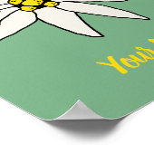 エーデルワイスシャレーフラワーレトロハッツヴィンテージアルム ポスター (角)