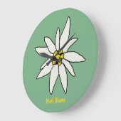 エーデルワイスシャレーフラワーレトロハッツヴィンテージアルム ラージ壁時計 (傾斜)