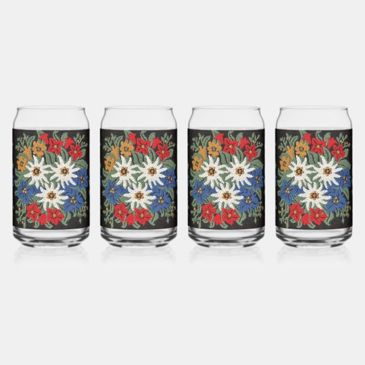 エーデルワイススイスアルパインフラワー ガラス缶 (左)