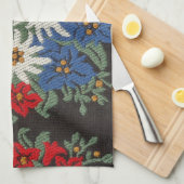 エーデルワイススイスアルパインフラワー キッチンタオル (四つ折り)