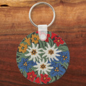 エーデルワイススイスアルパインフラワー キーホルダー (正面)