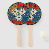 エーデルワイススイスアルパインフラワー ハンドファン (正面&裏面)