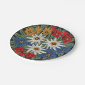 エーデルワイススイスアルパインフラワー ペーパープレート (アングル)