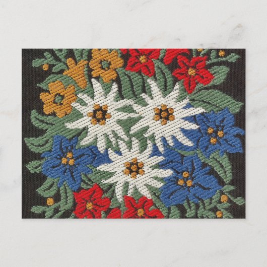 エーデルワイススイスアルパインフラワー ポストカード (正面)