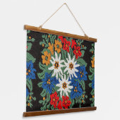 エーデルワイススイスアルパインフラワー 吊り下げ型タペストリー (傾斜あり)