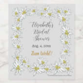 エーデルワイスハンド図解入りの、写真付きのドイツブライダルシャワー ワインラベル (シングルラベル)