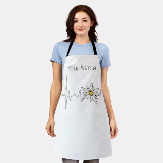 エーデルワイスハートビートオクトーバーフェストヴィンテージ土産 エプロン (着用した状態)