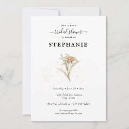 エーデルワイスフローラブライダルシャワー招待 招待状
