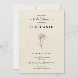 エーデルワイスフローラブライダルシャワー招待 招待状