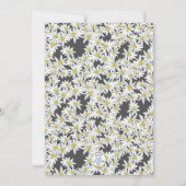 エーデルワイスムーディチャークワイルドフラワーブライダルシャワー 招待状 (裏面)