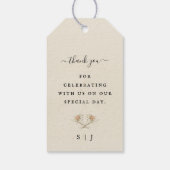 エーデルワイスヴィンテージ結婚フローラのギフトラベル ギフトタグ (裏面)