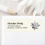 エーデルワイス花ファミリー名差出人住所 ラベル (インサイチュ)