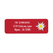 エーデルワイス |アルパインフラワー差出人住所ラベル ラベル (正面)