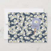 エーデルワイス アルプス野生花 手描き ボヘミアンスタイル サンキューカード (正面)