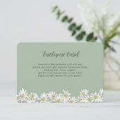 エーデルワイス ワイルドフラワー セージグリーン ブライダルシャワー エンクロージャーカード (スタンド正面)