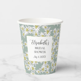 エーデルワイス 手描きイラスト オーダーメイド 水彩画 紙コップ