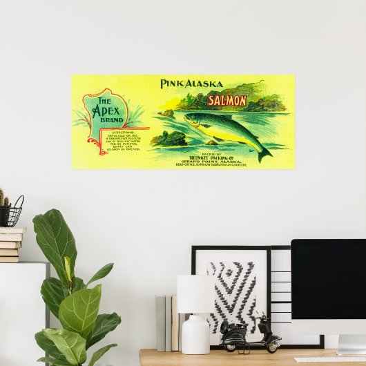 エーペックスサーモン缶ラベル付けゲラードポイント, AK ポスター (ホームオフィス)