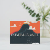 エーヤフジャラヨケル火山の旅行ポスター ポストカード (スタンド正面)