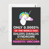 エーラーズダロス症候群 – 威厳のある Unicorn ポストカード (正面/裏面)