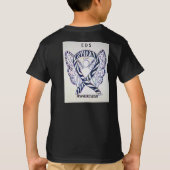 エーラーズ – ダロス症候群(EDS)認識度リボンティー Tシャツ (裏面)