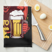 エールに行く – Satan Drink Beer キッチンタオル (四つ折り)