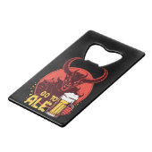 エールに行く – Satan Drink Beer クレジットカード栓抜き (正面アングル)