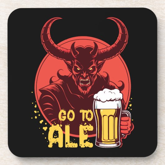 エールに行く – Satan Drink Beer コースター (正面)