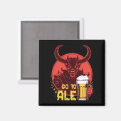 エールに行く – Satan Drink Beer マグネット (正面/裏面)