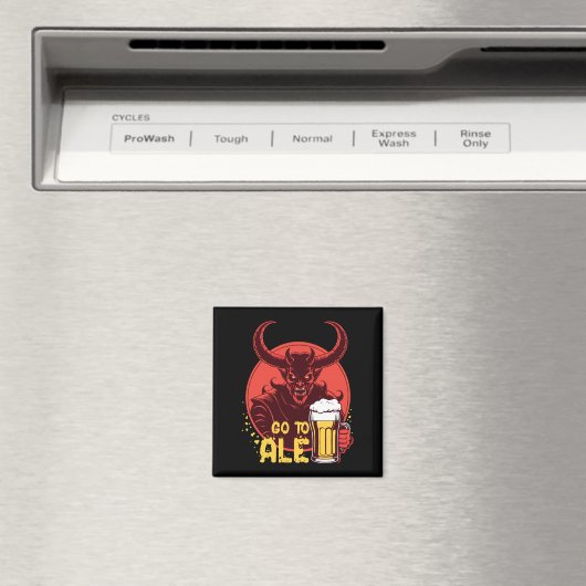 エールに行く – Satan Drink Beer マグネット (インサイチュ (食洗機))