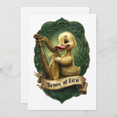 「エールのメロディ」ケルト遊ック・アヒルのハープ 招待状 (正面/裏面)