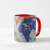 エールフランスの世界地図 マグカップ (正面右)