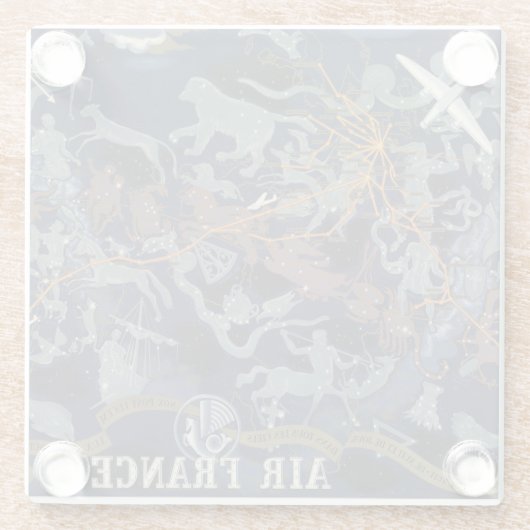 エールフランス: De nuitとde jourのdansのtous lesのciel ガラスコースター (裏面)