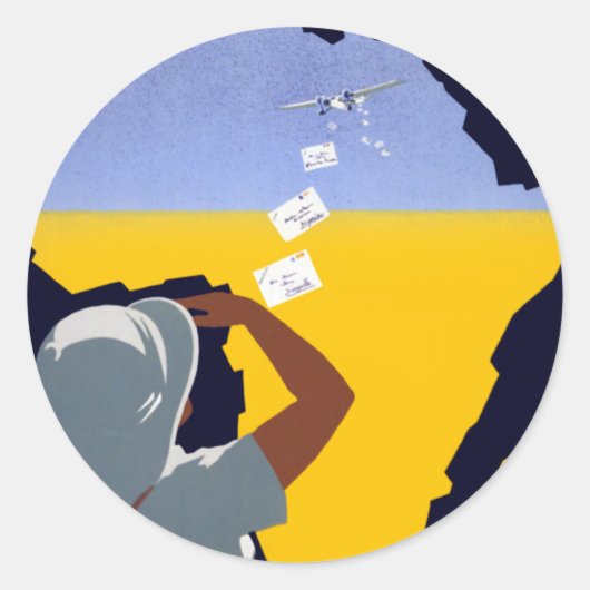 エール・アフリック: L'Afrique Francaise ラウンドシール (正面)