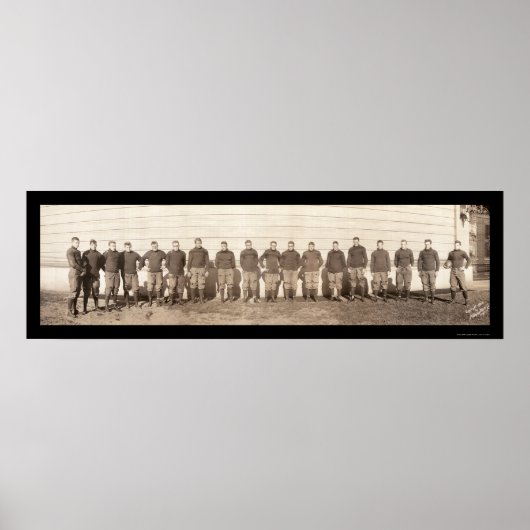 エール・フットボール・チームの写真1908 ポスター (正面)