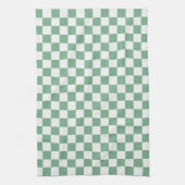 エucalyptus ミスト チェック柄 キッチンタオル (縦)