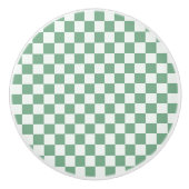 エucalyptus ミスト チェック柄 セラミックノブ (正面)