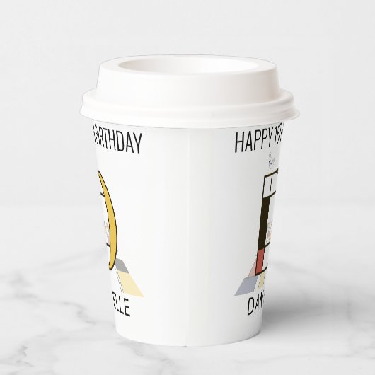 オсール新可塑主義スタイルモノグラム。文字D 紙コップ (右)