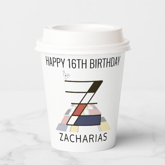 オсール新可塑主義スタイルモノグラム。文字Z 紙コップ (裏面)