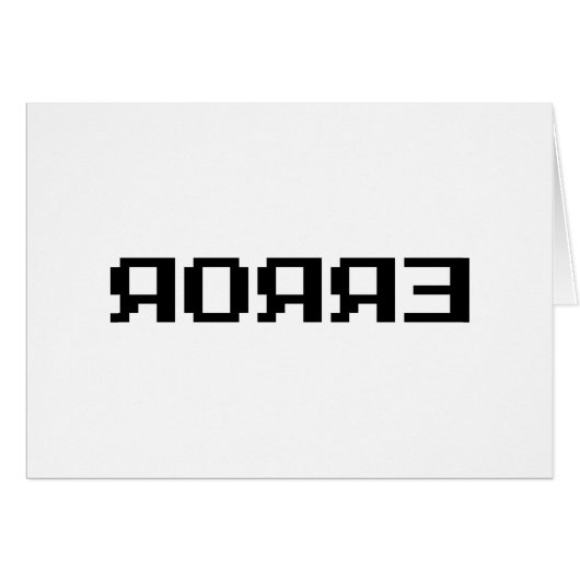 オяオяяǝン |グリーティングカードのエラー (正面横)