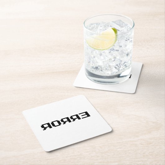 オяオяǝン |エラー スクエアペーパーコースター (インサイチュ)