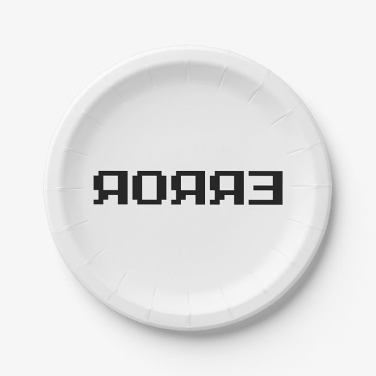 オяオяǝン |エラー ペーパープレート (正面)