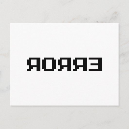 オяオяǝン |エラー ポストカード (正面)