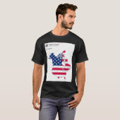 オおもしろいカナダトランプの地図 Tシャツ (正面フル)