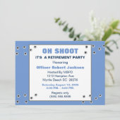 オおもしろいシュート警察の退職/誕生日招待状 招待状 (スタンド正面)