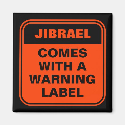 オおもしろいロ来ングとラパーソナライズされたベル マグネット (正面)