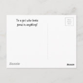 オおもしろいーバーザヒルオールドレディ紙人形 ポストカード (裏面)